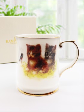 Porcelain Cat Mug With Gift Box